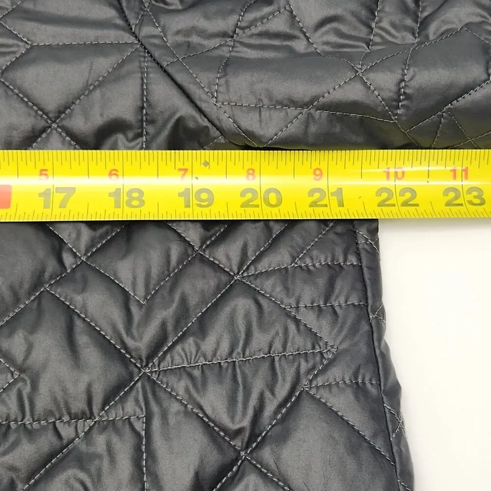 Nike Jacket Primaloft Quilted Black Snap Women Sz Large Lightweight Polyester